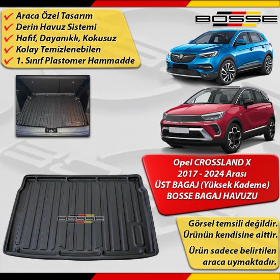 Opel Crossland X Bagaj Havuzu ÜST BAGAJ (Yüksek Kademe) 2017-2024 BOSSE 3D Bagaj Havuzu