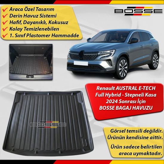 Renault AUSTRAL Bagaj Havuzu E-Tech Full Hybrid ÜST BAGAJ - Stepneli Kasa İçin 2024 Sonrası BOSSE