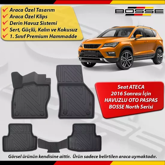 Seat Ateca Paspas Araca Özel 2016 Ve Sonrası Derin Havuzlu BOSSE North Serisi