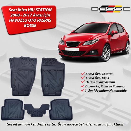 Seat ibiza Paspas Araca Özel 2009 2016 BOSSE 3D Havuzlu Oto Paspas