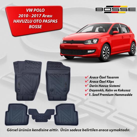 VW Polo Paspas Araca Özel 6R 2010 - 2017 BOSSE 3D Havuzlu Oto Paspas