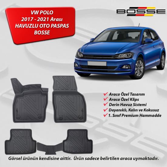 VW Polo Paspas Araca Özel 2018 - 2021 BOSSE 3D Havuzlu Oto Paspas