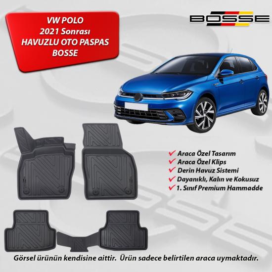 VW Polo Paspas Araca Özel 2021 Sonrası BOSSE 3D Havuzlu Oto Paspas