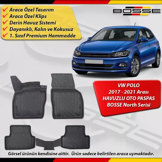 VW Polo Paspas Araca Özel 2018-2021 Derin Havuzlu BOSSE North Serisi