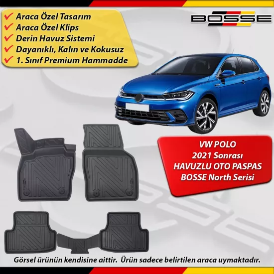 VW Polo Paspas Araca Özel 2021 Sonrası Derin Havuzlu BOSSE North Serisi