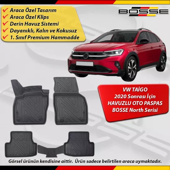 VW Taigo Paspas Araca Özel 2020 Ve Sonrası Derin Havuzlu BOSSE North Serisi