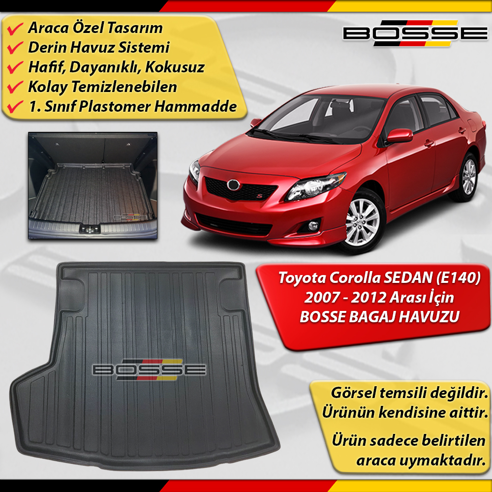 Toyota Corolla Bagaj Havuzu SEDAN (E140) 2007 2012 Arası BOSSE