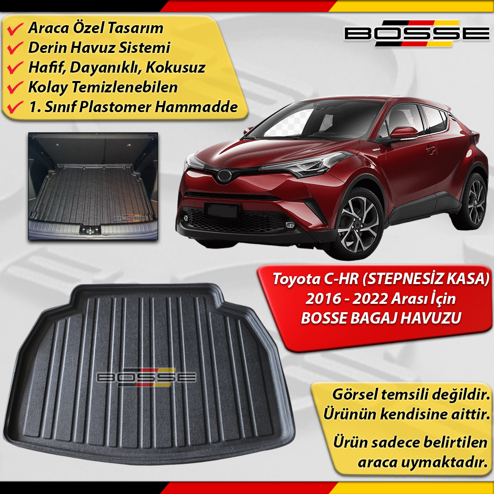 Toyota CHR Bagaj Havuzu C-HR (Stepnesiz) 2016 - 2022 Arası BOSSE