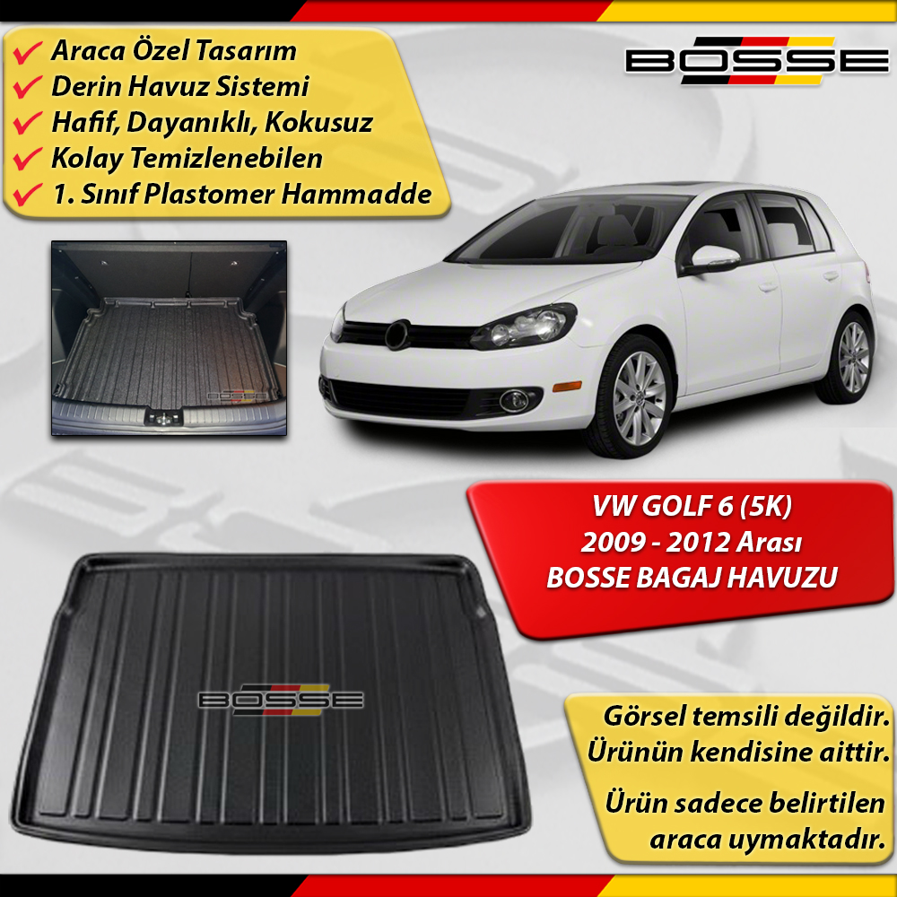 VW Golf 6 Bagaj Havuzu (5K) 2009 2012 Arası BOSSE