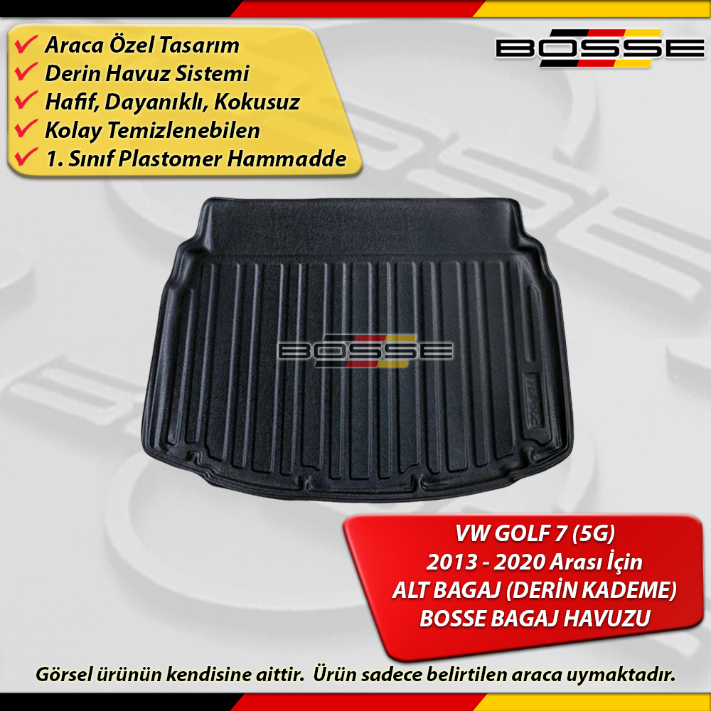 VW Golf 7 Bagaj Havuzu (5G) ALT BAGAJ (Düşük Kademe) için 2013 2020 Arası BOSSE