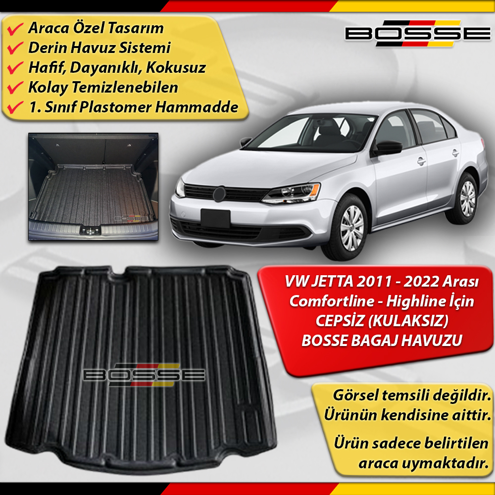 VW Jetta Bagaj Havuzu (1B) (Cepsiz) Kulaksız Model 2011 2022 Arası BOSSE