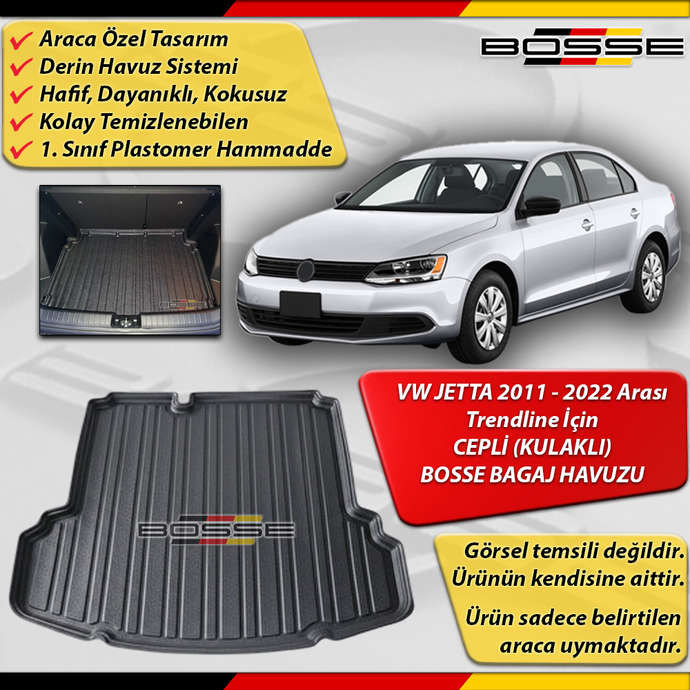 VW Jetta Bagaj Havuzu (1B) İki Yanda Kulaklı Model 2011 2022 Arası BOSSE