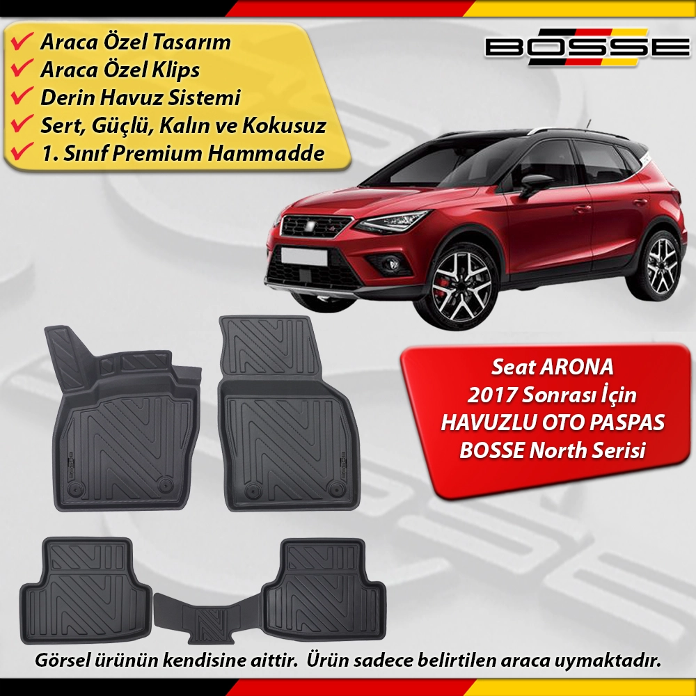 Seat Arona Paspas Araca Özel 2017 Sonrası Derin Havuzlu North Serisi