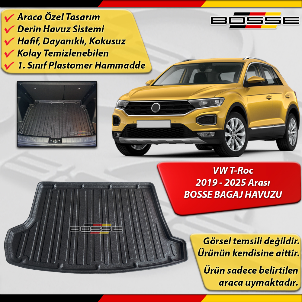VW T-Roc Bagaj Havuzu Troc ÜST BAGAJ (Yüksek Kademe) 2019 2025 Arası BOSSE